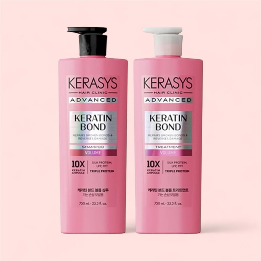 Advanced Keratin Bond Shampoo & Treatment Set - Pink